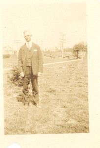 that Samuel Woodward Anderson's namesake nephew, Samuel Woodward (II) Anderson, who was also a bachelor. Soon after his father, William Henry (Sr.) Anderson, died, his oldest son, this particular Samuel, had to, and did, go to work for the Rawlings family living and owning "Warfields Plains" across the street (road) from where his mother and siblings then were, and Uncle Sam stayed with the Rawlingses for years as their "major domo", "live in" valet, and general "handy man" until he (Sam) was almost the last living person in that old original Warfield family home. Much appears about Samuel Woodward (II) Anderson and his connections with the Warfield and Woodward descended Rawlings family in several of our already circulated booklets. This particular photograph was taken when Sam was older, had left Warfields Plains, and soon before he died in 1934. He was named after his Civil War Confederate bachelor uncle who did not survive the War.